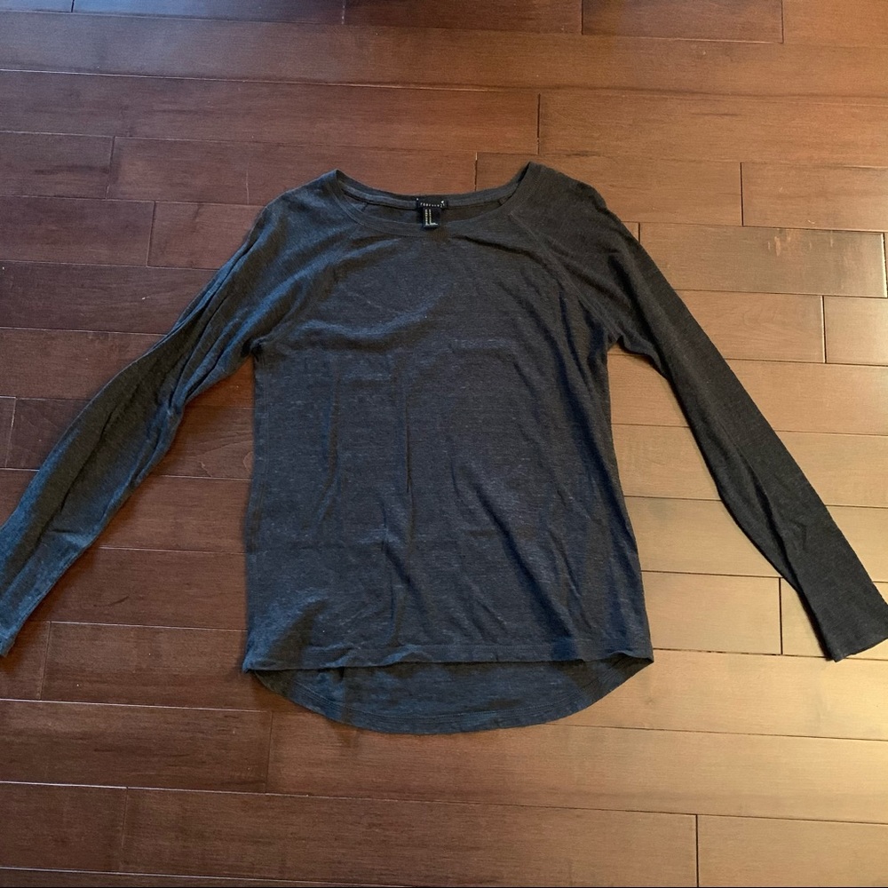 3/$15 Forever 21 dark grey long sleeve top